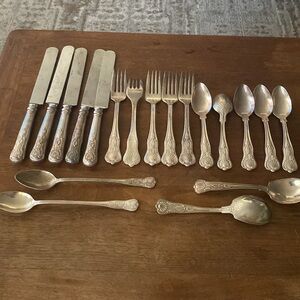 USN Kings Pattern Officers Reed &Barton by International silver Flatware set